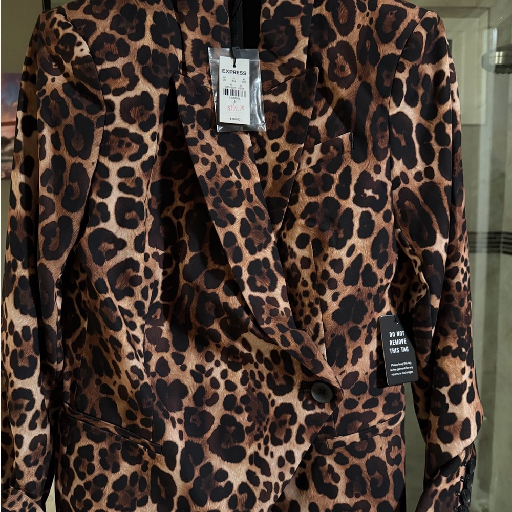 Express Animal Print Blazer